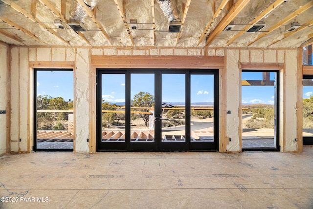 miscellaneous room with french doors