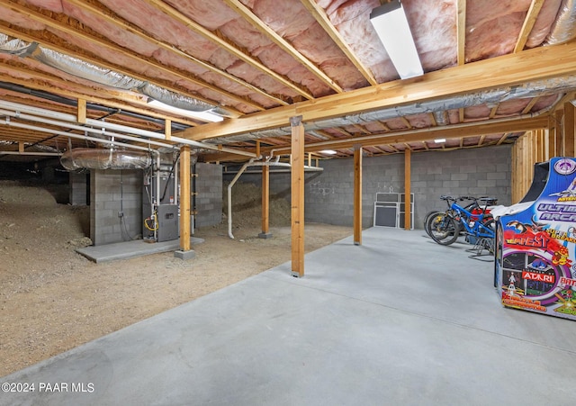 441 S Alarcon St, Prescott, AZ 86303 - unfinished basement featuring heating unit and stairway