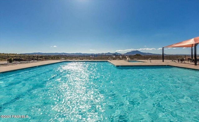 pool featuring a mountain view