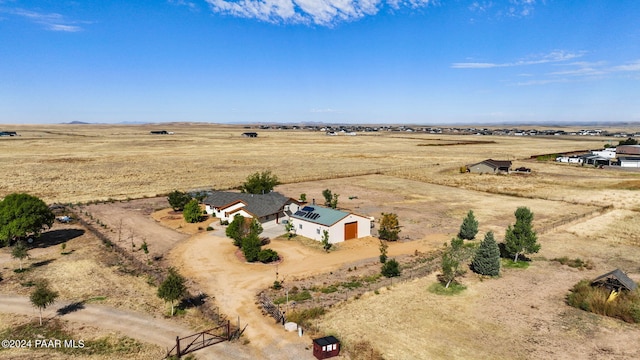 aerial view with a rural view