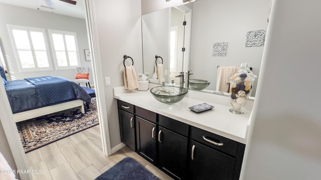 4374 Hornet Dr, Prescott, AZ 86301 - bathroom with ensuite bath, a ceiling fan, and vanity