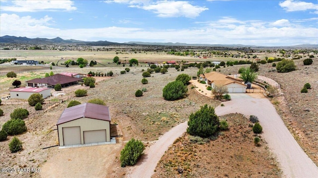 20775 N Hackamore Ln, Paulden, AZ 86334 - aerial view of sparsely populated area with a desert landscape and a mountain backdrop