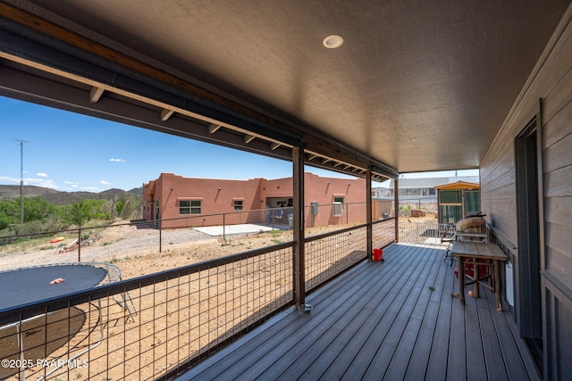 2905 S Omega Dr, Dewey-Humboldt, AZ 86329 - wooden terrace with a mountain view