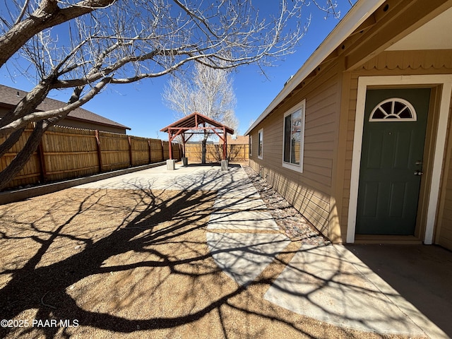 view of patio / terrace with a fenced backyard