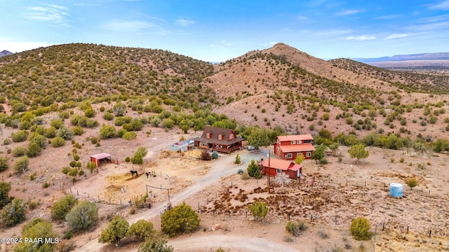 view of mountain feature featuring view of desert