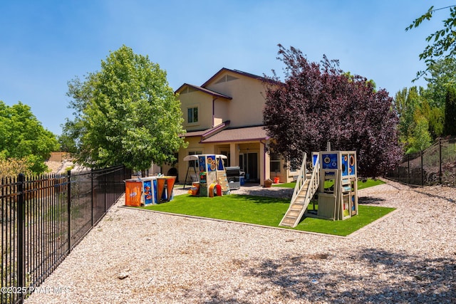 248 Lakewood Cv, Prescott, AZ 86301 - back of property featuring a playground and stucco siding
