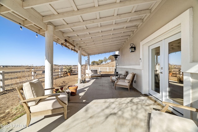 view of patio with french doors