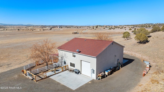 aerial view featuring a rural view