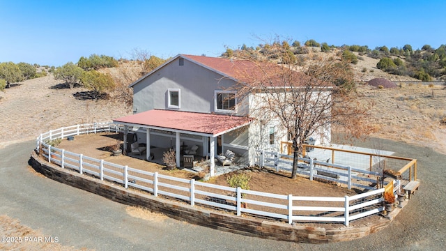 exterior space featuring a rural view