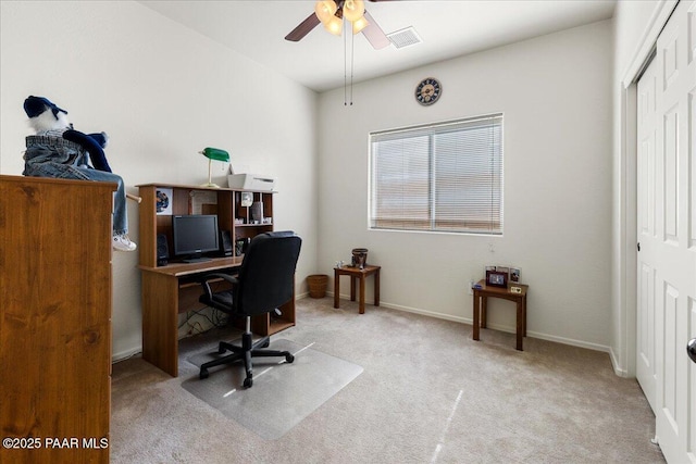 12912 E Santiago St, Dewey-Humboldt, AZ 86327 - office space featuring carpet and ceiling fan