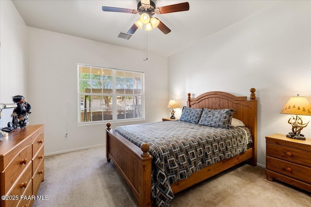 12912 E Santiago St, Dewey-Humboldt, AZ 86327 - bedroom featuring light colored carpet and a ceiling fan