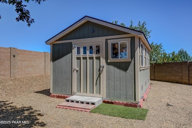 7506 E Roaring Canyon Rd, Prescott Valley, AZ 86315 - view of shed featuring a fenced backyard