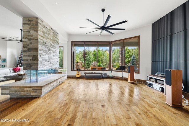 interior space with light wood-type flooring