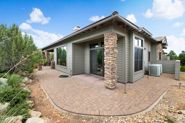 view of patio / terrace featuring central AC unit