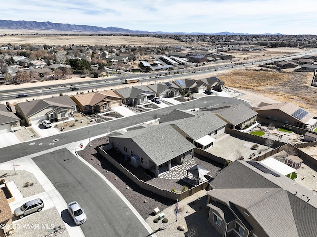 bird's eye view featuring a mountain view