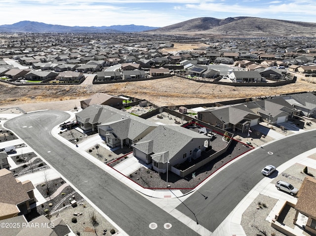 aerial view featuring a mountain view