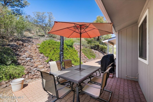 view of patio / terrace with outdoor dining space
