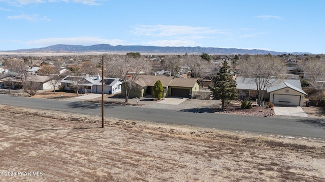 view of mountain feature with a residential view