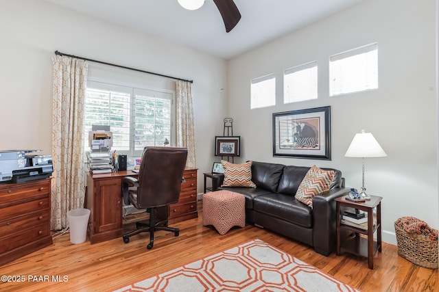 2967 Trail Walk, Prescott, AZ 86301 - office space with ceiling fan, plenty of natural light, and light wood finished floors