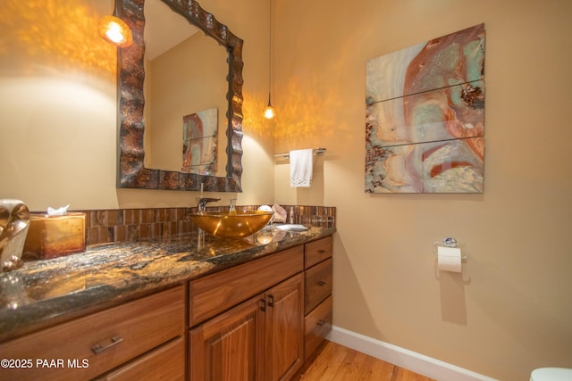 2967 Trail Walk, Prescott, AZ 86301 - bathroom with vanity, wood finished floors, baseboards, and toilet
