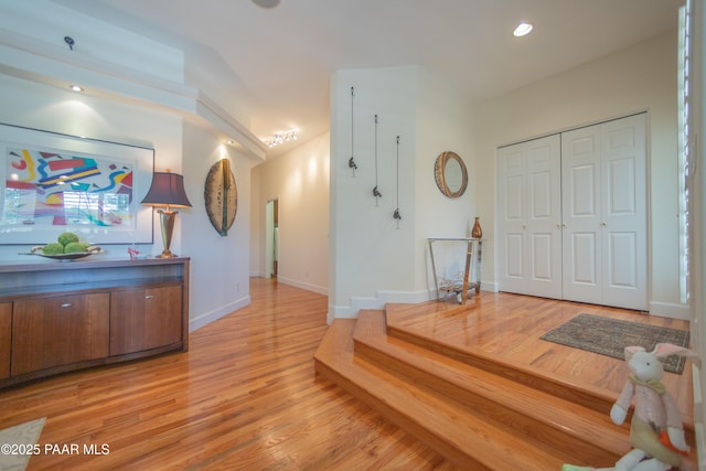 2967 Trail Walk, Prescott, AZ 86301 - entryway with light wood-style floors, baseboards, and recessed lighting