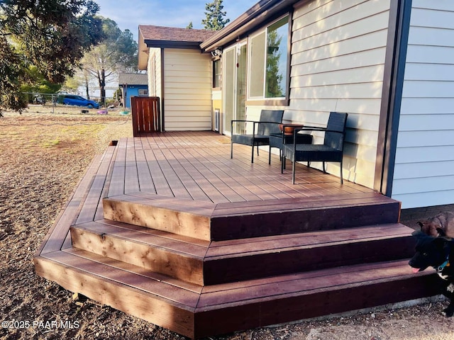 view of wooden terrace