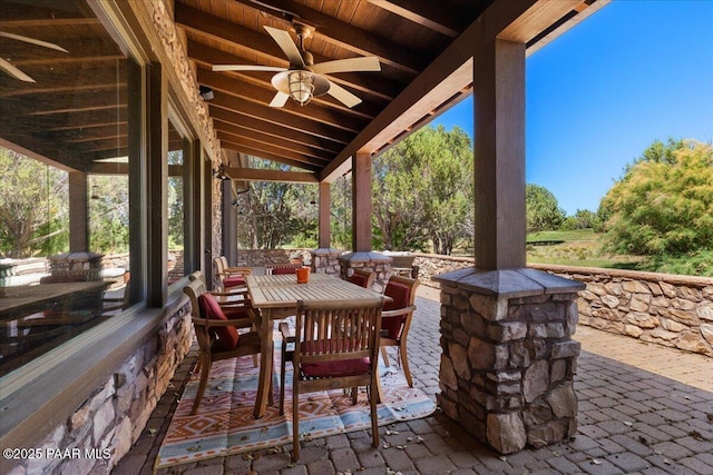 15345 N Badlands Cir, Prescott, AZ 86305 - view of patio with ceiling fan and outdoor dining space