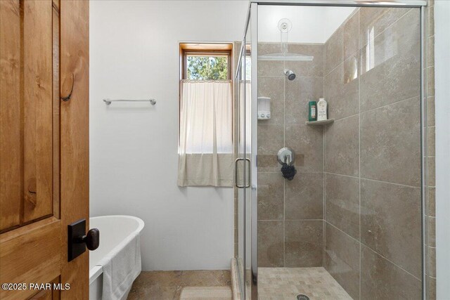 15345 N Badlands Cir, Prescott, AZ 86305 - bathroom with a shower stall and a freestanding tub