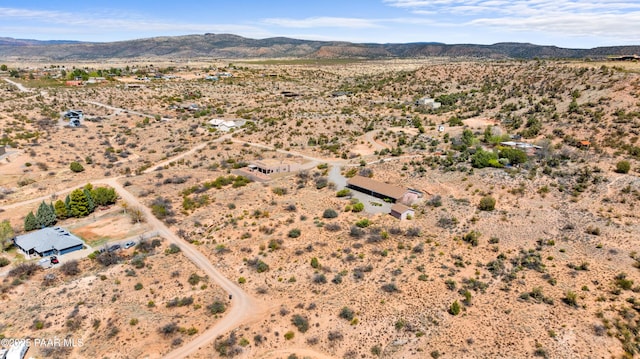 1980 S Koch Ranch Rd, Cornville, AZ 86325 - birds eye view of property with a mountain view and a desert view