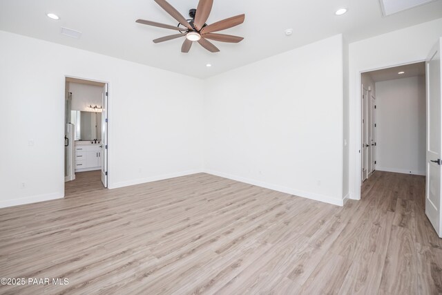 6881 E Bourbon Way, Prescott Valley, AZ 86315 - unfurnished room featuring ceiling fan, light wood-style flooring, and recessed lighting