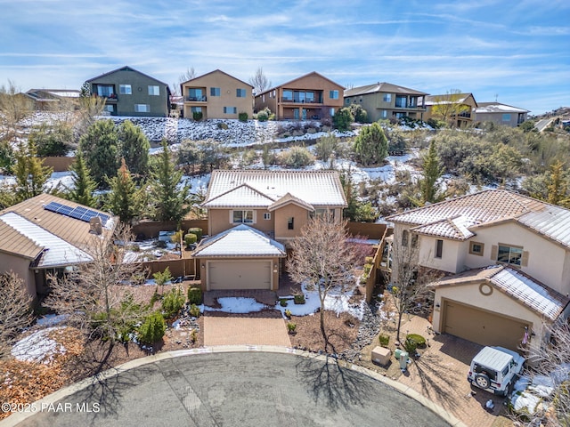 bird's eye view with a residential view