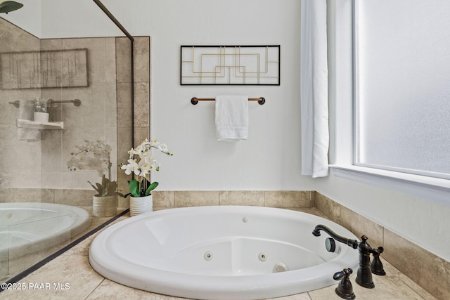 bathroom featuring a whirlpool tub