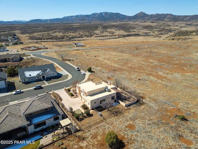 drone / aerial view with a mountain view