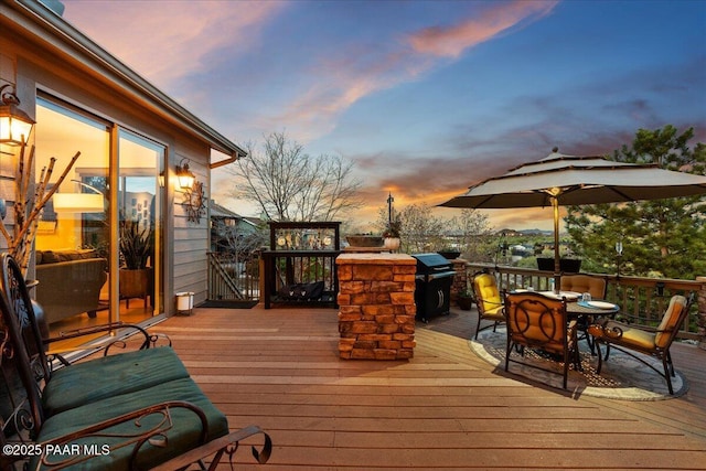 3000 Noble Star Dr, Prescott, AZ 86301 - wooden terrace featuring area for grilling and outdoor dining area