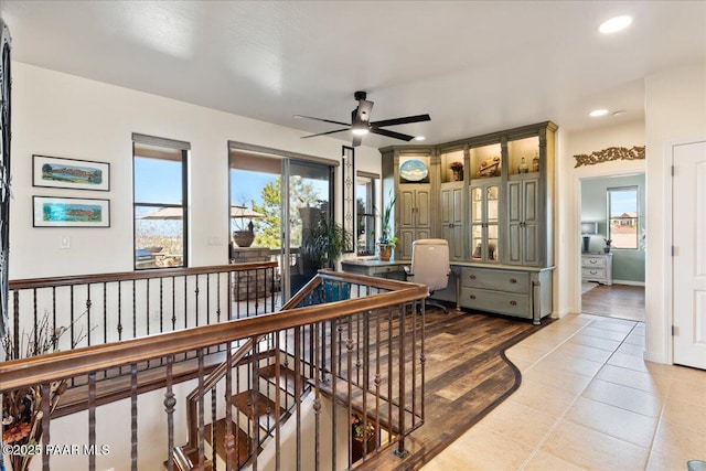 3000 Noble Star Dr, Prescott, AZ 86301 - interior space with light wood-style flooring, an upstairs landing, recessed lighting, and baseboards