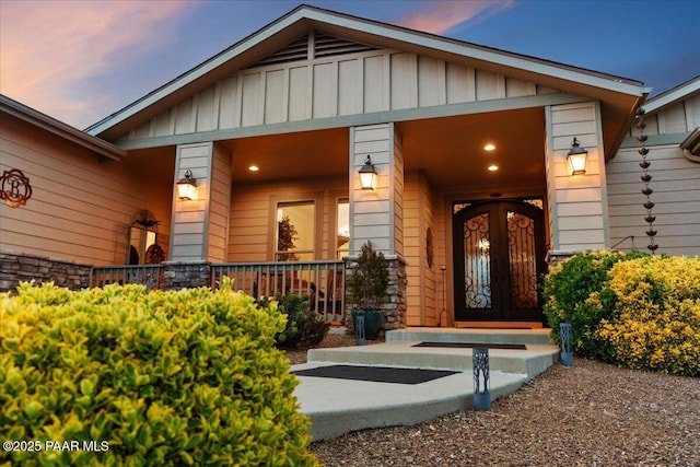 3000 Noble Star Dr, Prescott, AZ 86301 - property entrance featuring a porch and board and batten siding