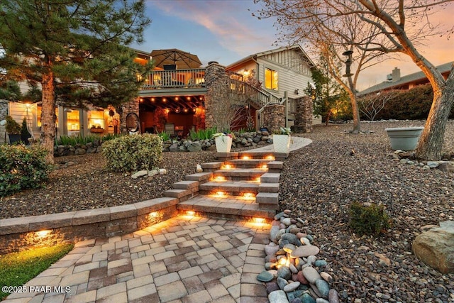 3000 Noble Star Dr, Prescott, AZ 86301 - rear view of property with a patio area and stairs