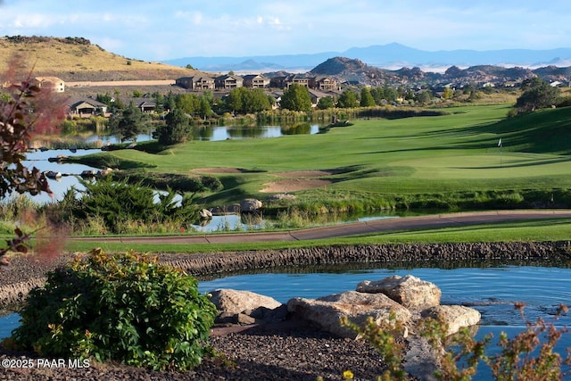 3000 Noble Star Dr, Prescott, AZ 86301 - view of home's community with golf course view, a yard, and a water and mountain view