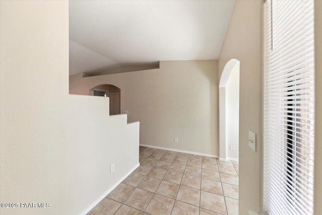 interior space with vaulted ceiling