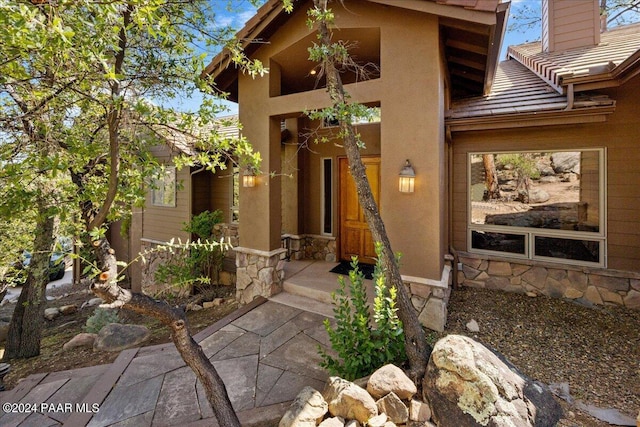 view of doorway to property