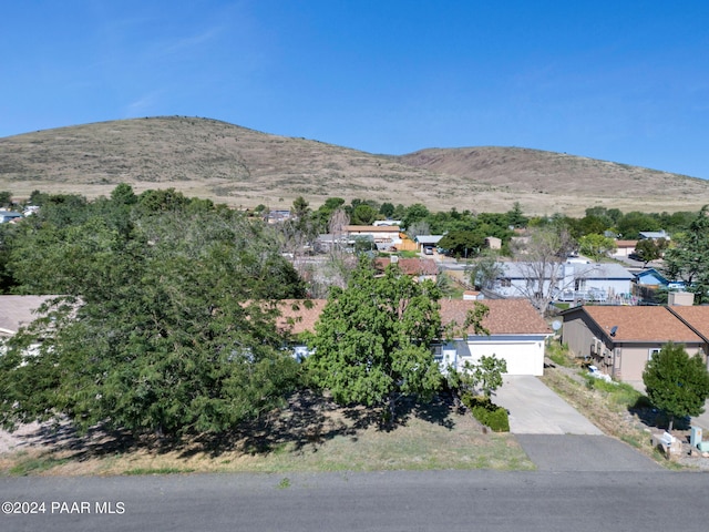 aerial view featuring a mountain view