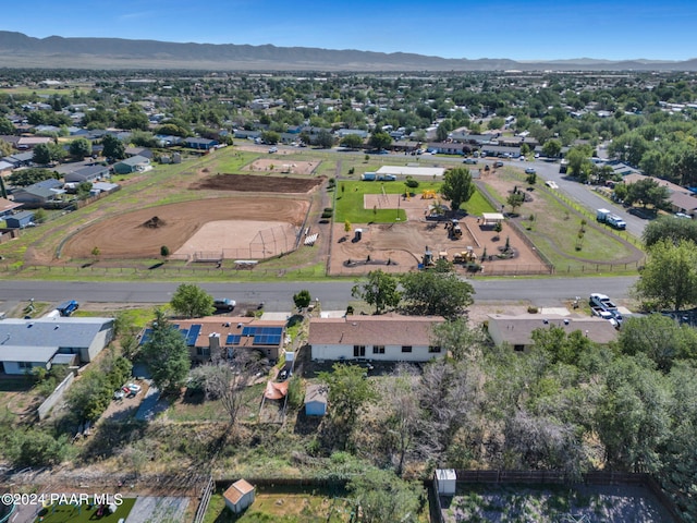 aerial view featuring a mountain view