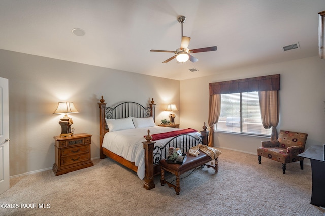 10559 Manzanita Trl, Dewey-Humboldt, AZ 86327 - bedroom featuring light carpet and ceiling fan