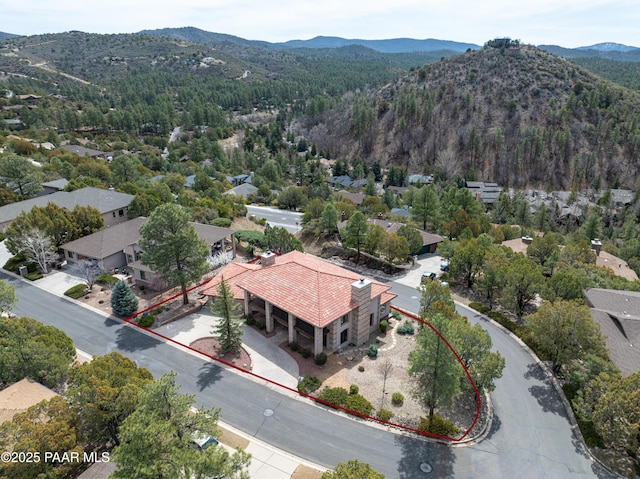 285 E Crestwood, Prescott, AZ 86303 - rear view of property featuring stone siding and a shingled roof