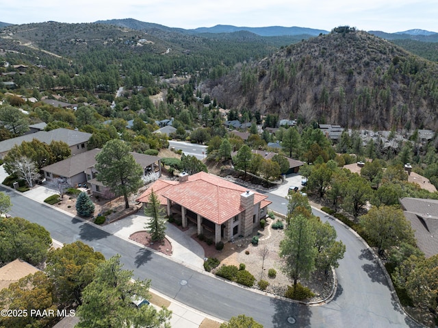 285 E Crestwood, Prescott, AZ 86303 - aerial view with a forest view and a mountain view