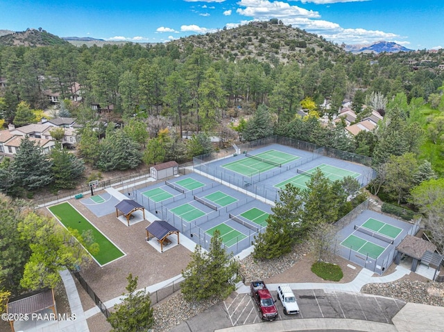 285 E Crestwood, Prescott, AZ 86303 - drone / aerial view featuring a forest view and a mountain view