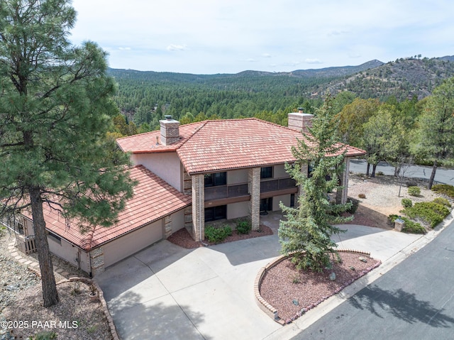 285 E Crestwood, Prescott, AZ 86303 - aerial view with a mountain view and a forest view