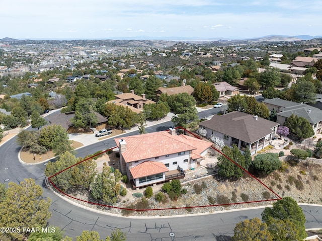 285 E Crestwood, Prescott, AZ 86303 - aerial view featuring a residential view and a mountain view