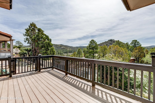 285 E Crestwood, Prescott, AZ 86303 - wooden deck featuring a mountain view