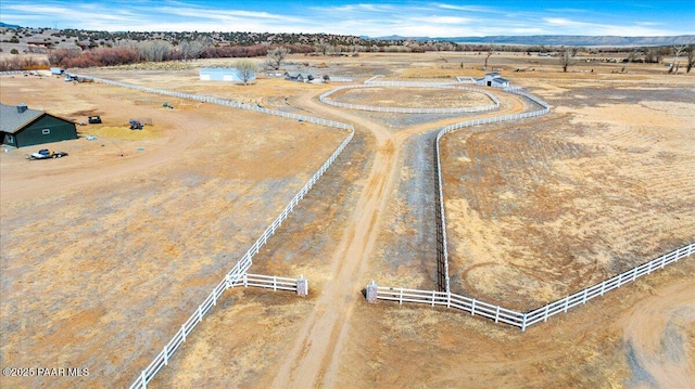 bird's eye view featuring a rural view